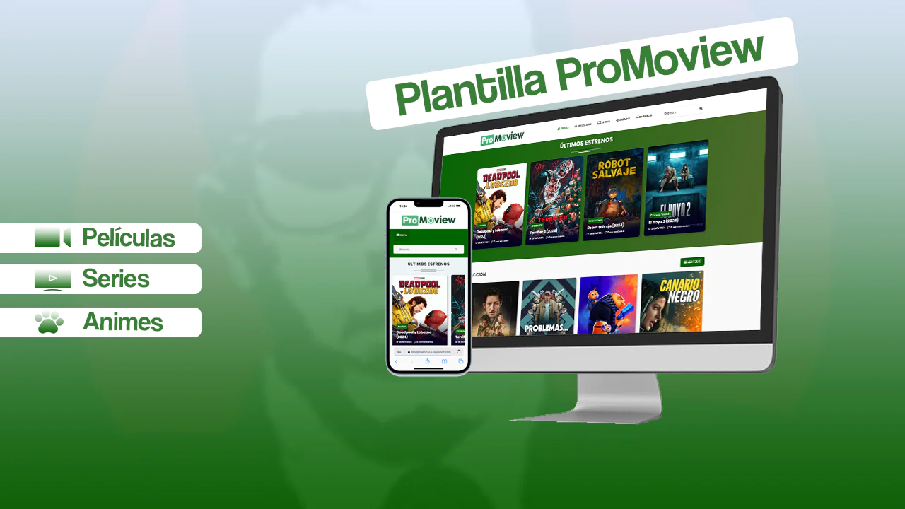 Plantilla de Películas y Series para Blogger – Promoview Editada por Mí